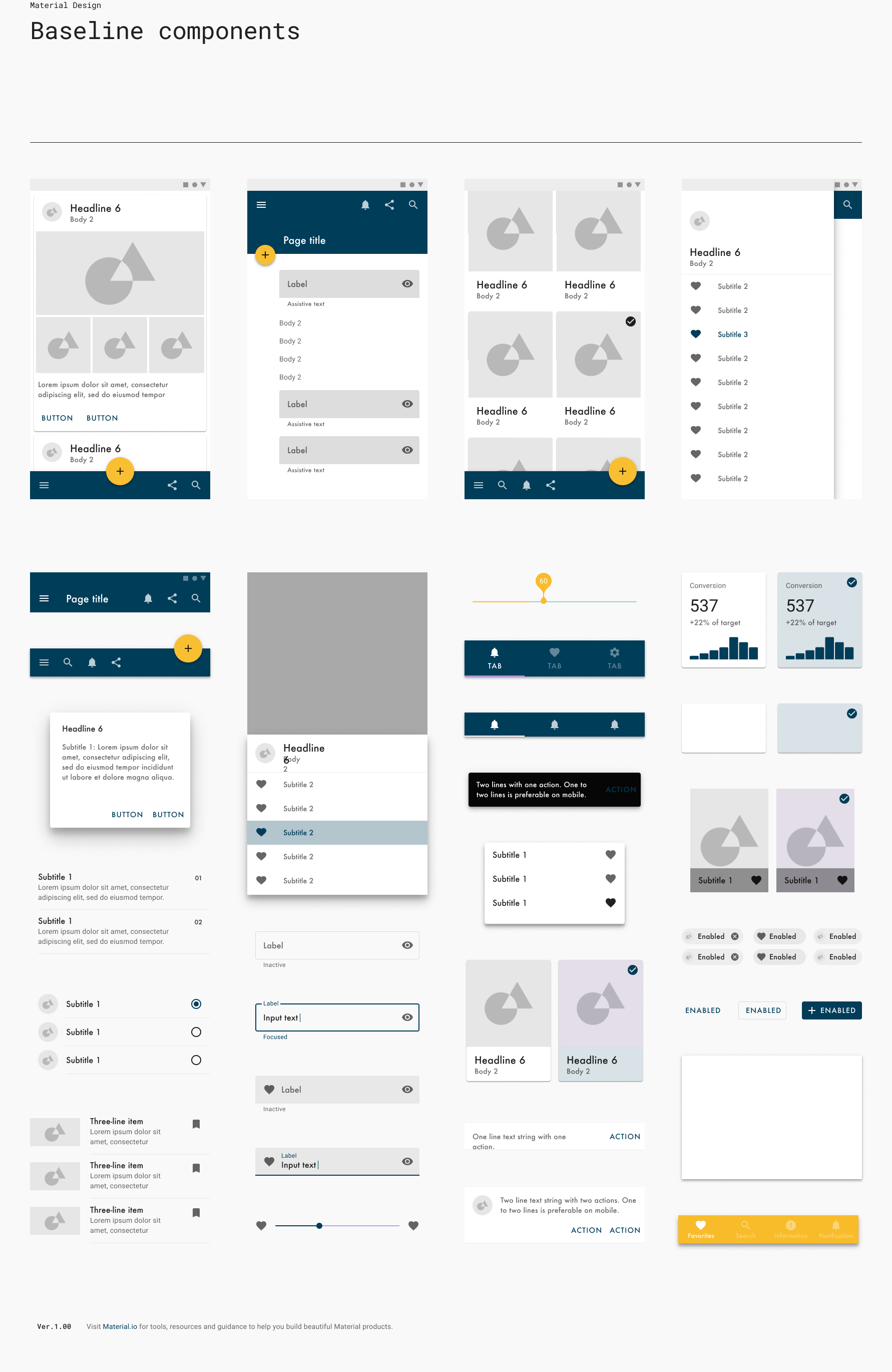 Material theme and components