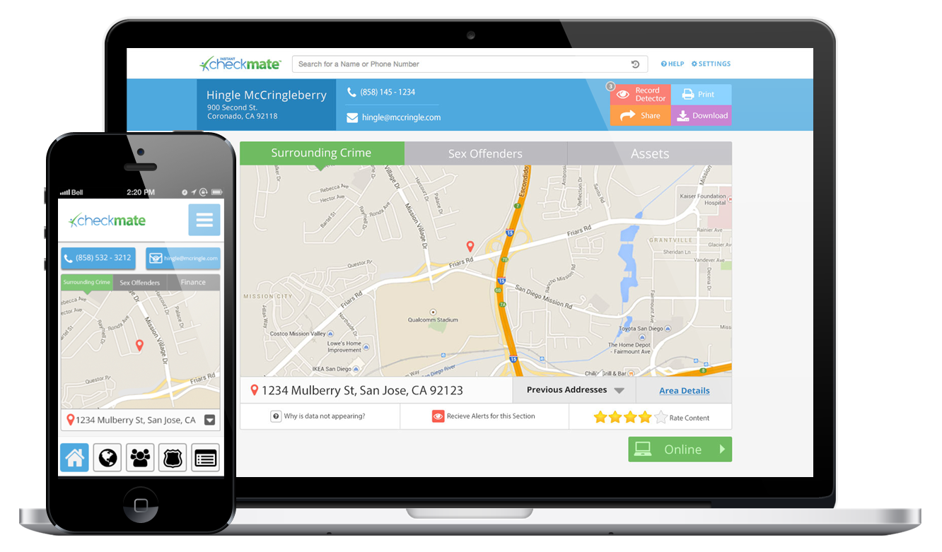 Instant Checkmate redesigned search experience
