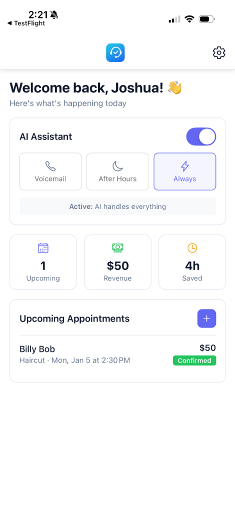 Schedulix Mobile Dashboard