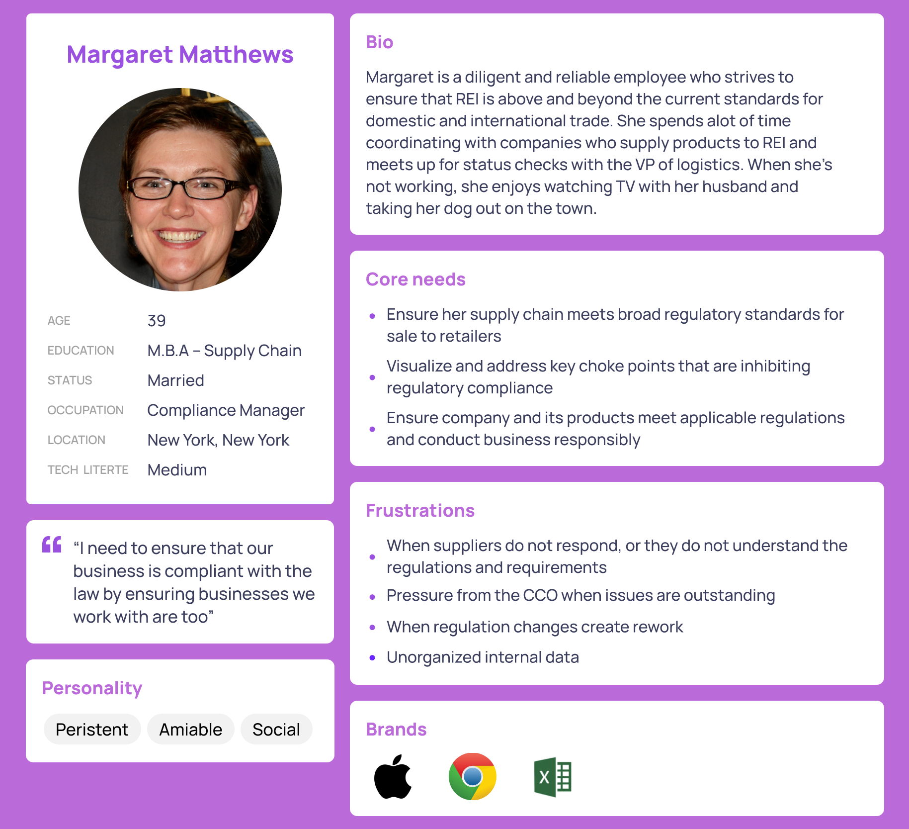 Persona: Margaret Matthews